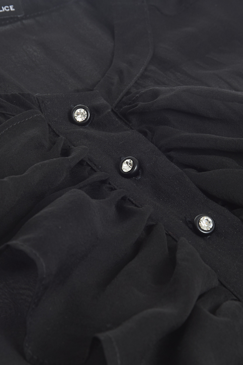 Carlo Felice ghost black silk blouse